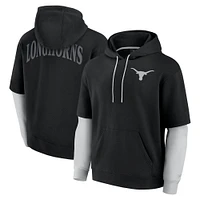 Men's Fanatics Black Texas Longhorns Sleek Pullover Hoodie