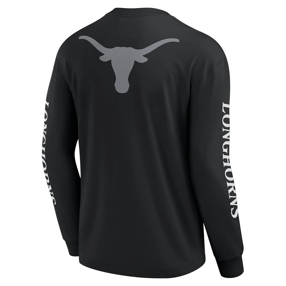 Men's Fanatics Black Texas Longhorns Strive Long Sleeve T-Shirt