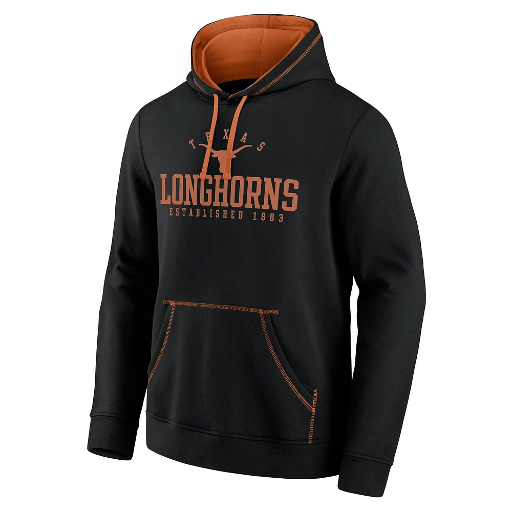 Men's Fanatics Black Texas Longhorns Toppler Fleece Pullover Hoodie
