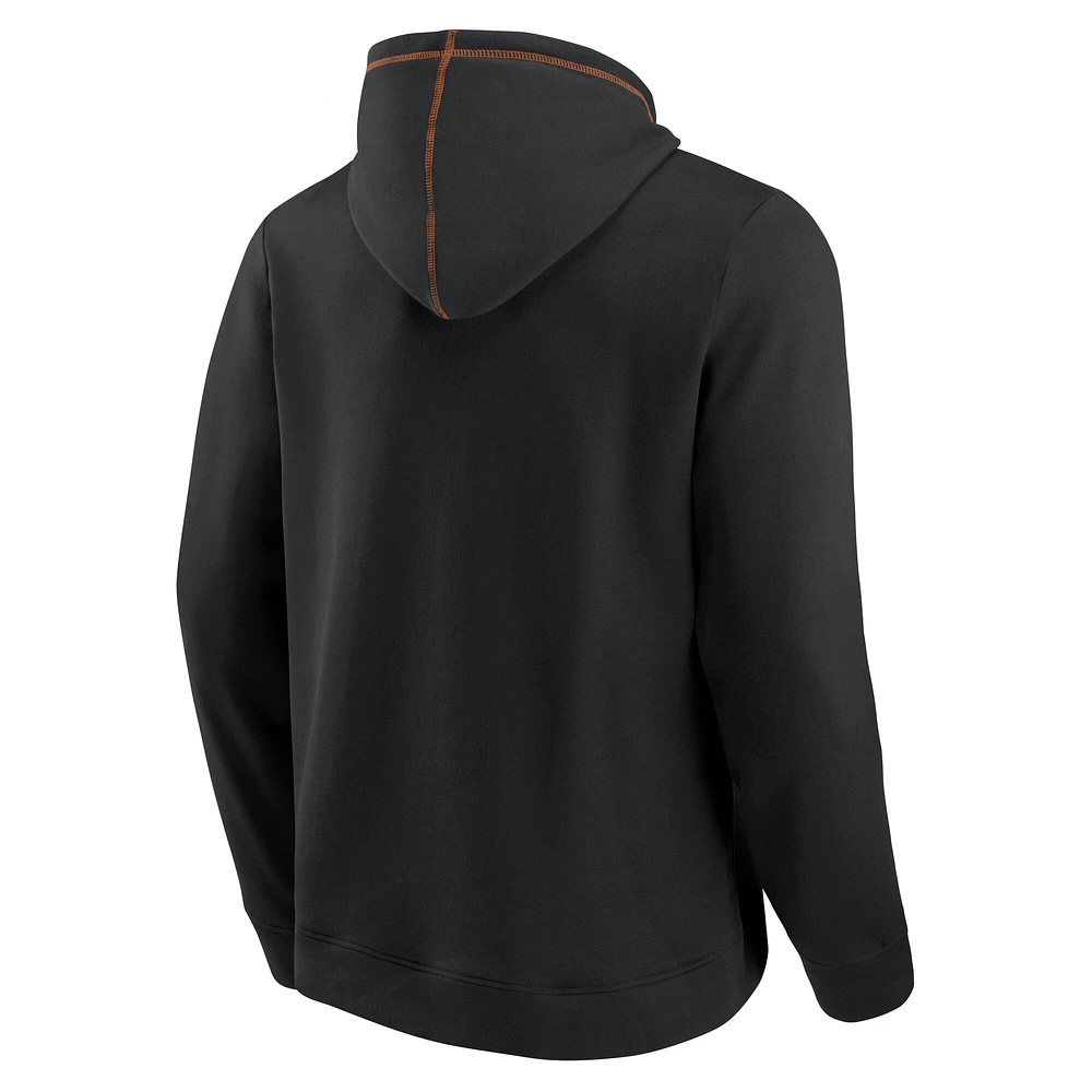 Men's Fanatics Black Texas Longhorns Toppler Fleece Pullover Hoodie