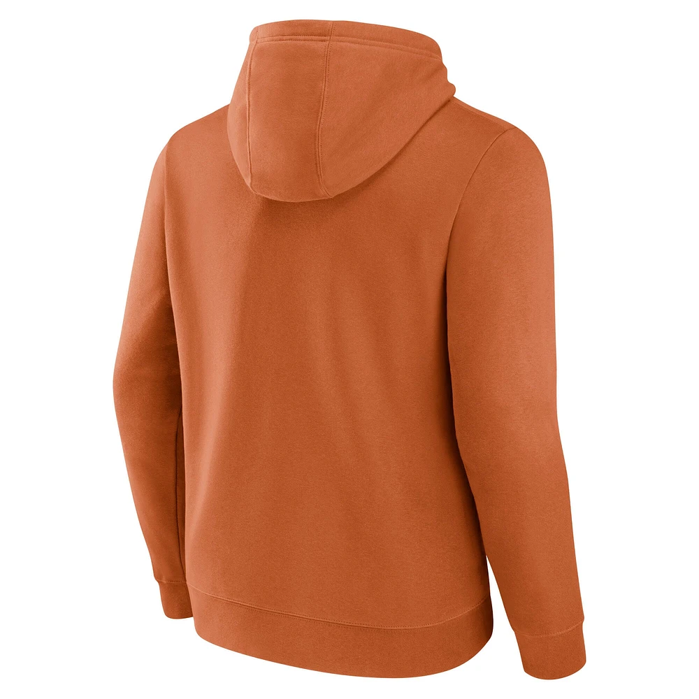 Men's Fanatics Burnt Orange Texas Longhorns Arched Logo Pullover Hoodie