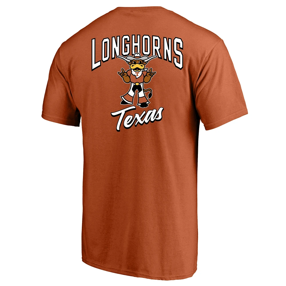 Men's Fanatics Burnt Orange Texas Longhorns Big & Tall 2-Hit T-Shirt