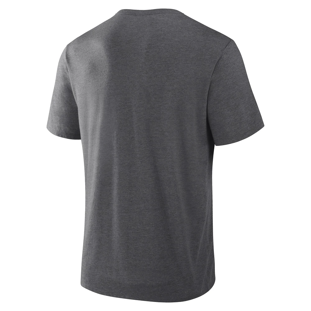 Men's Fanatics Charcoal Texas Longhorns Dynamic Showdown Tri-Blend T-Shirt