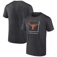 Men's Fanatics  Charcoal Texas Longhorns Fundamentals Halved Team T-Shirt