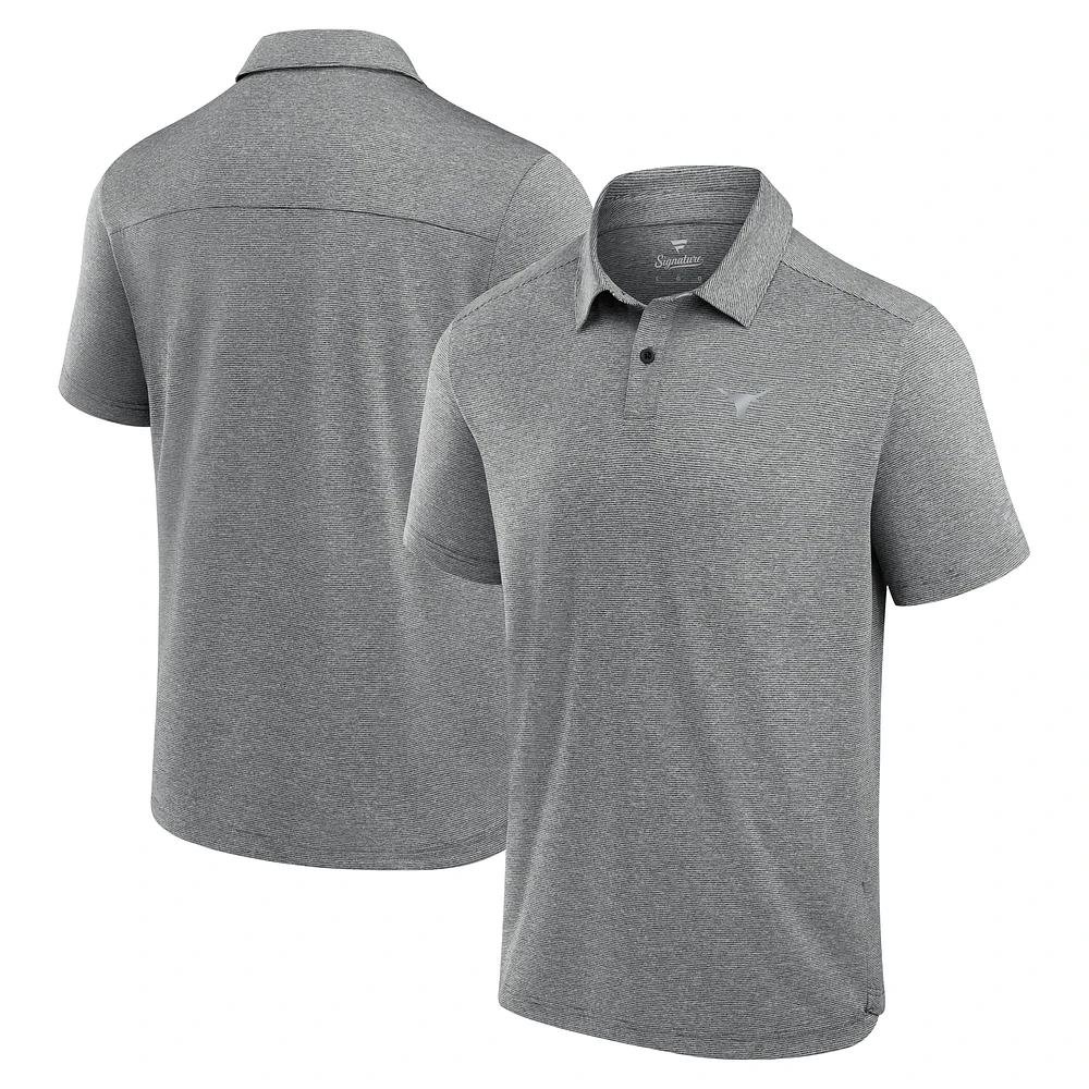 Men's Fanatics  Charcoal Texas Longhorns Performance Polo