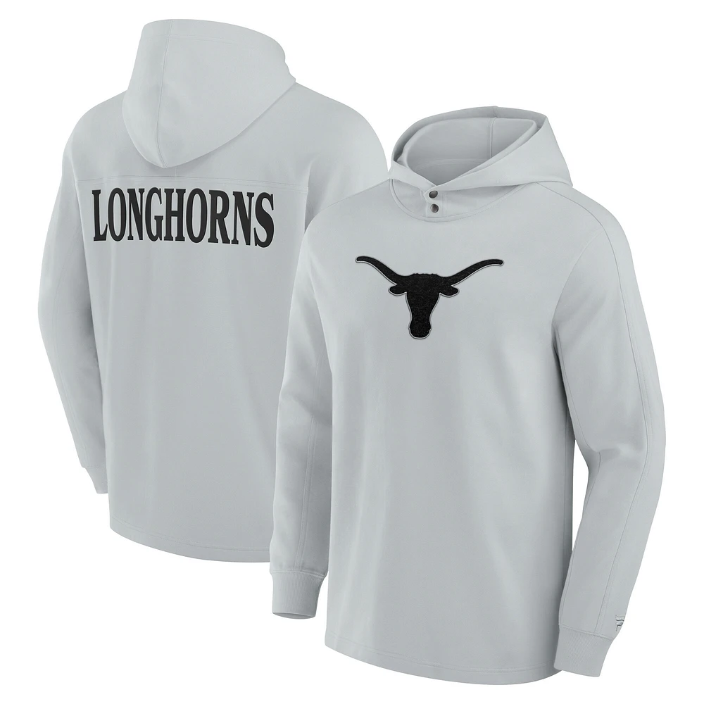 Sweat à capuche tri-blend Blaze Texas Longhorns gris fanatiques pour hommes