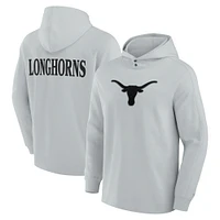 Men's Fanatics Gray Texas Longhorns Blaze Tri-Blend Pullover Hoodie