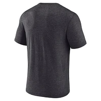 Men's Fanatics Heather Charcoal Texas Longhorns Tri-Blend T-Shirt