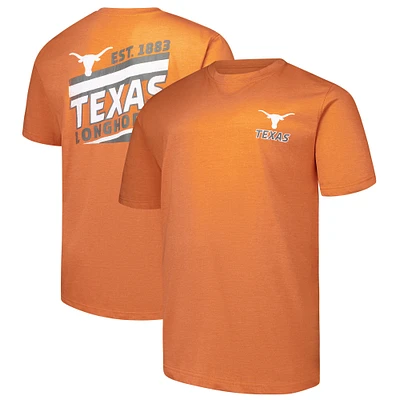 T-shirt délavé idéal pour hommes Fanatics Texas Orange Longhorns Big & Tall