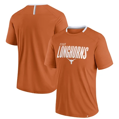 T-shirt orange Texas Longhorns Defender Fade Slant pour homme Fanatics