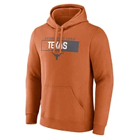 Men's Fanatics  Texas Orange Longhorns Iconic Fleece Down The Field Pullover Hoodie