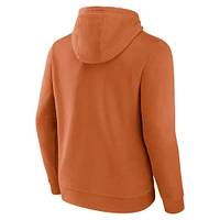 Men's Fanatics  Texas Orange Longhorns Iconic Fleece Down The Field Pullover Hoodie