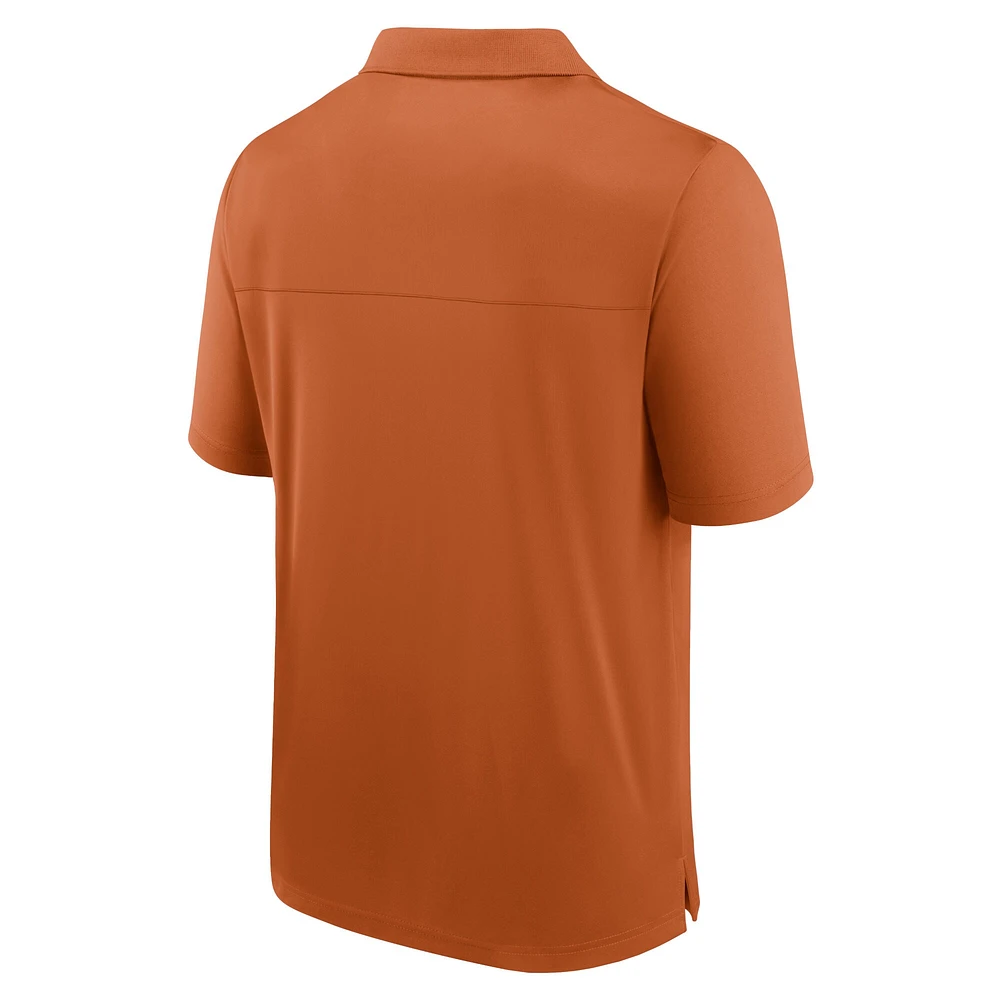 Polo Fanatics Texas Orange Longhorns pour hommes, bloc latéral gauche