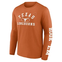 T-shirt à manches longues Modern Arch 2-Hit Texas Longhorns pour hommes Fanatics Orange