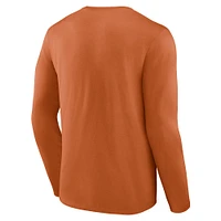 Men's Fanatics Texas Orange Longhorns Modern Arch 2-Hit Long Sleeve T-Shirt