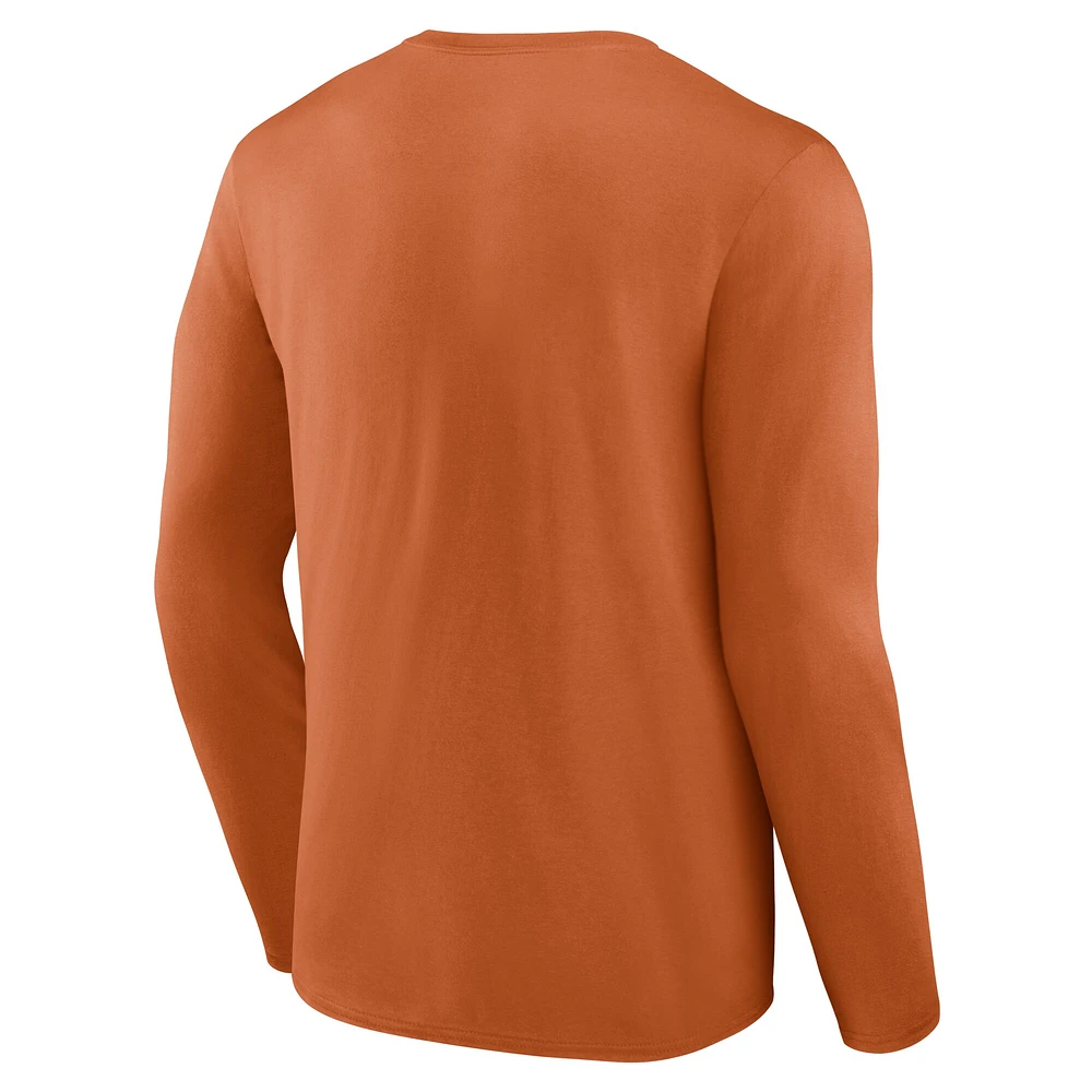 Men's Fanatics Texas Orange Longhorns Team Lockup Long Sleeve T-Shirt