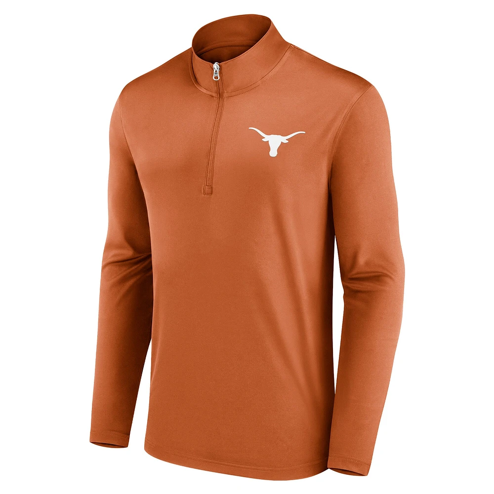 Men's Fanatics Texas Orange Longhorns Underdog Mindset Quarter-Zip Top