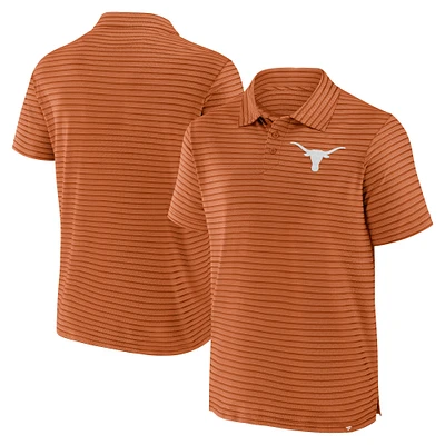 Polo à rayures Victory Calls Orange Texas Longhorns Fanatics pour homme