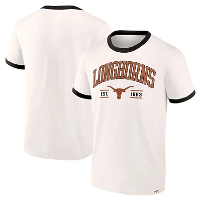 Men's Fanatics  White Texas Longhorns Vintage Winner Ringer T-Shirt
