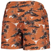 Men's FOCO Texas Orange Longhorns Island Palm Swim Trunks