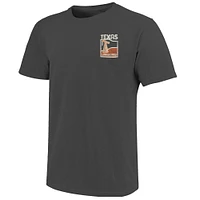 Men's Graphite Texas Longhorns Comfort Colors Distressed Graphics Minimal Vista T-Shirt