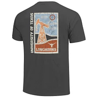 Men's Graphite Texas Longhorns Comfort Colors Distressed Graphics Minimal Vista T-Shirt