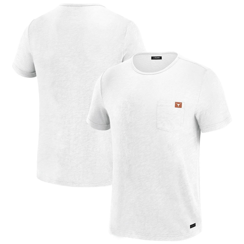 T-shirt à poche pour homme J. Palmer White Texas Longhorns