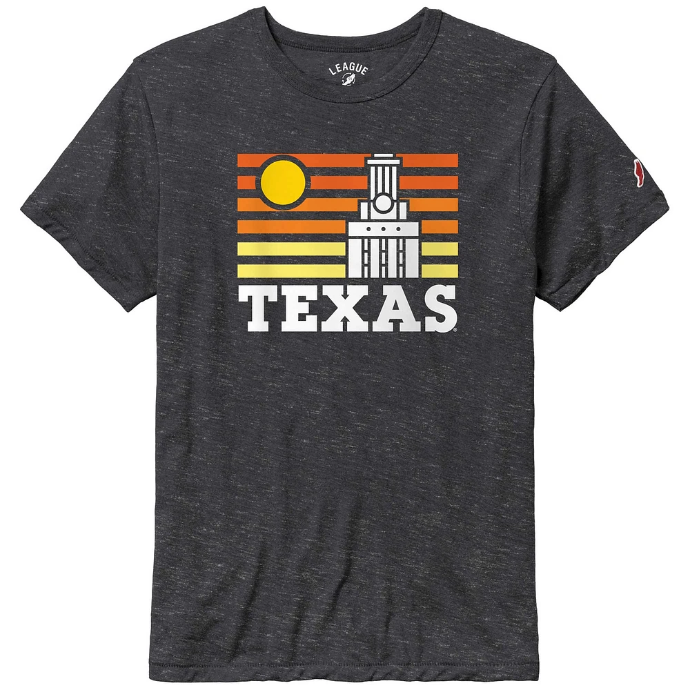 T-shirt triple mélange pour hommes League Collegiate Wear Heather Charcoal Texas Longhorns Hyper Local Victory Falls