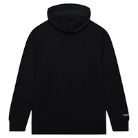 Men's Mitchell & Ness Black Texas Longhorns Lightweight Thermal Pullover Hoodie