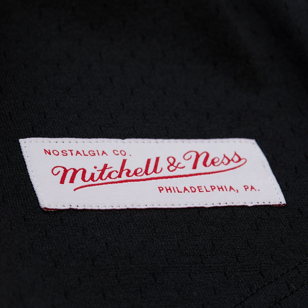 Men's Mitchell & Ness Black Texas Longhorns On The Clock Full-Button Fashion Jersey