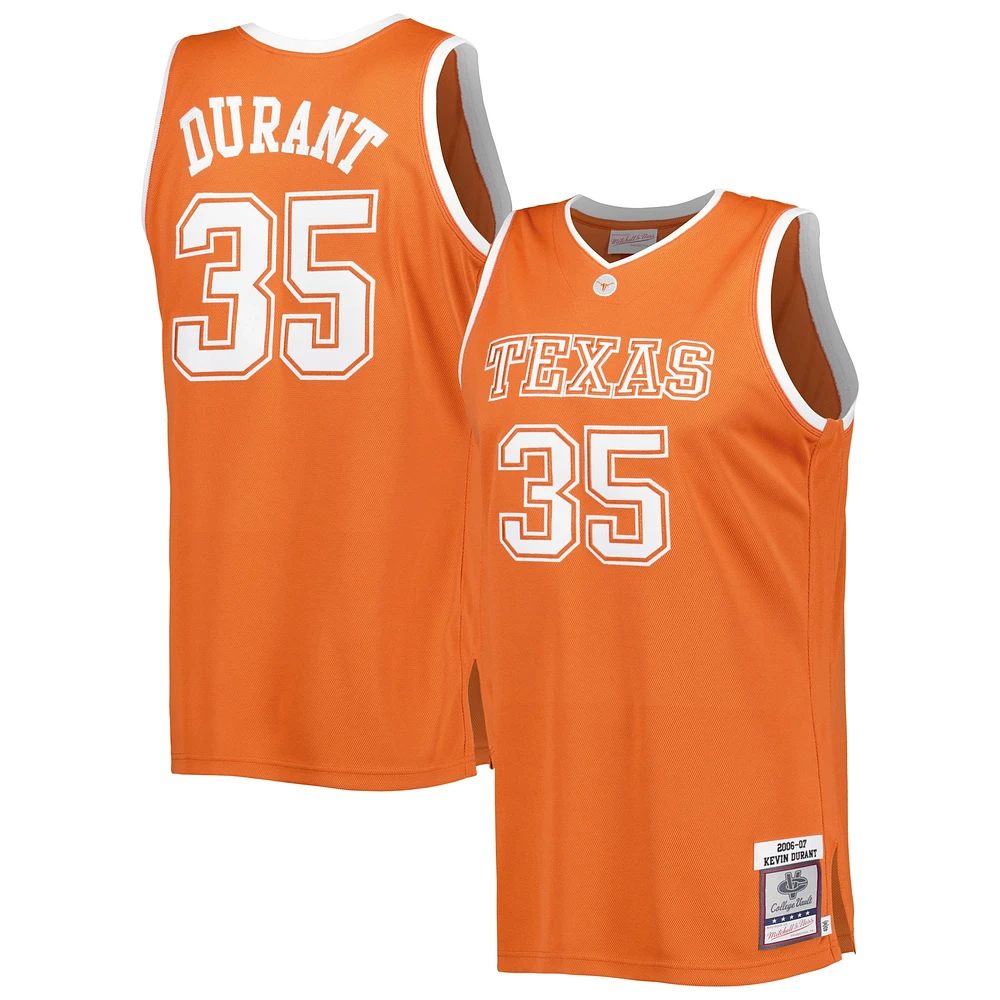 Maillot rétro Kevin Durant orange brûlé de Mitchell & Ness pour homme des Texas Longhorns 2006/07