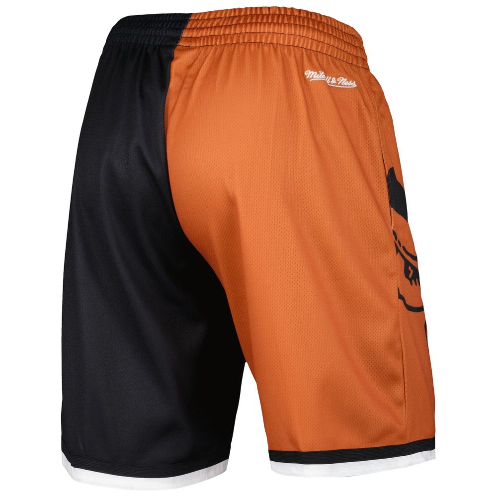 Men's Mitchell & Ness Texas Orange/Black Longhorns Big Face 5.0 Fashion Shorts