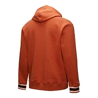 Men's Mitchell & Ness Texas Orange Longhorns Chainstich Fleece Pullover Hoodie