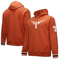 Men's Mitchell & Ness Texas Orange Longhorns Chainstich Fleece Pullover Hoodie