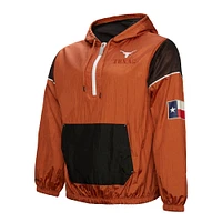 Men's Mitchell & Ness Texas Orange Longhorns Team 3.0 Anorak Half-Zip Hoodie