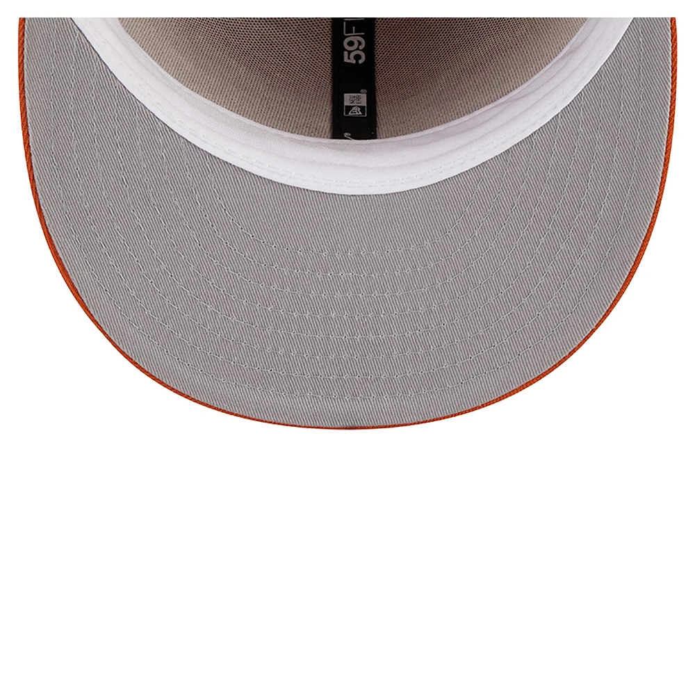 Casquette ajustée 59FIFTY Texas Longhorns orange brûlé New Era pour homme