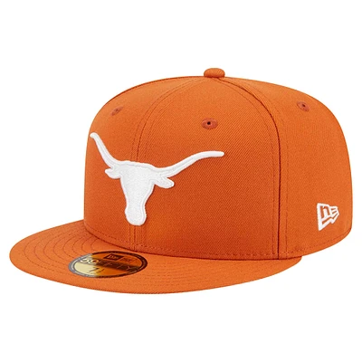 Casquette ajustée 59FIFTY Texas Longhorns orange brûlé New Era pour homme