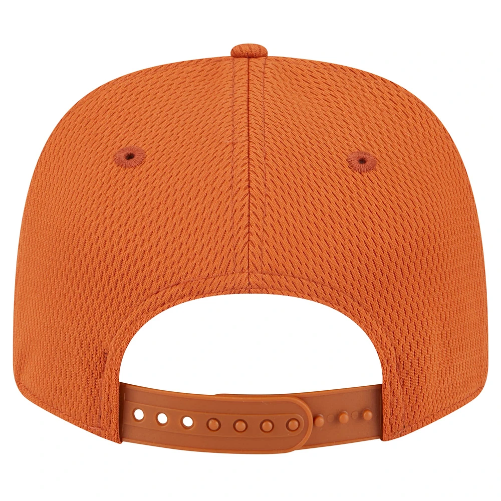 Men's New Era Burnt Orange Texas Longhorns Patched 9SEVENTY Stretch-Snap Adjustable Hat