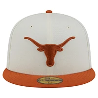 Men's New Era Cream Texas Longhorns Chrome 59FIFTY Fitted Hat