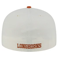 Men's New Era Cream Texas Longhorns Chrome 59FIFTY Fitted Hat