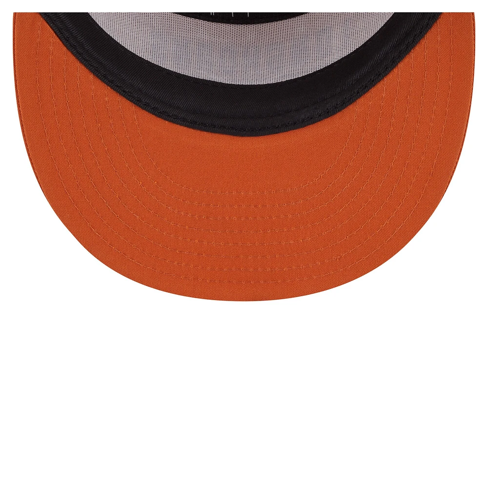 Casquette camionneur à snapback 9FIFTY orange Texas Longhorns pour homme de New Era