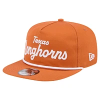 Men's New Era Texas Orange Texas Longhorns Adventure Team Text Golfer Snapback Hat