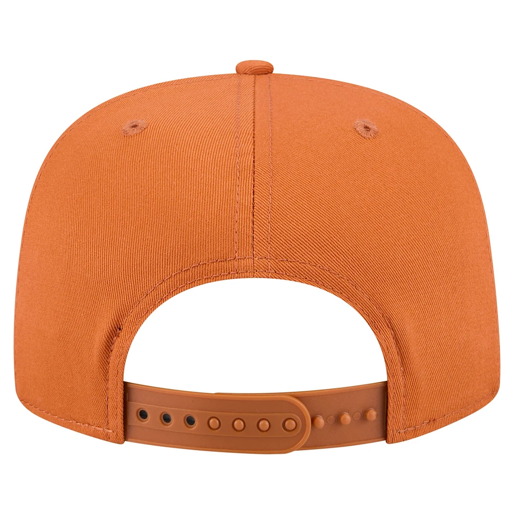 Men's New Era Texas Orange Texas Longhorns Adventure Team Text Golfer Snapback Hat