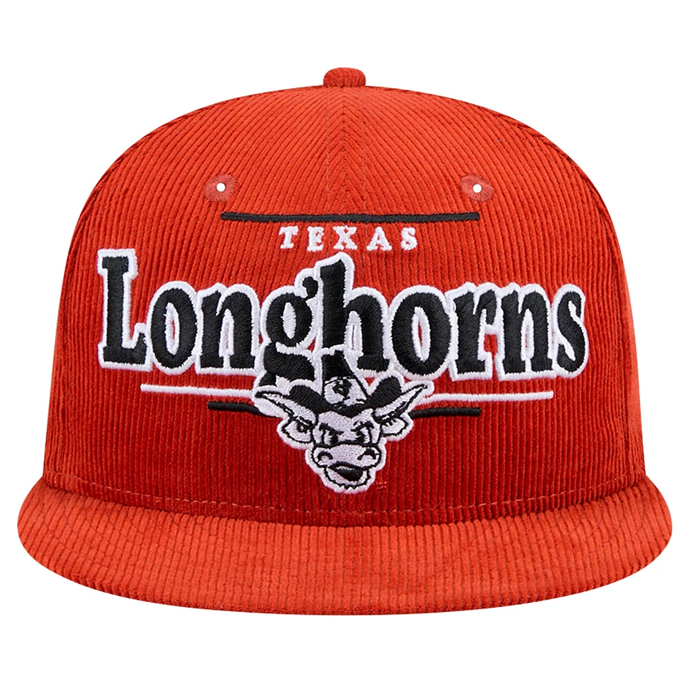 Men's New Era Texas Orange Texas Longhorns Display 9FIFTY Snapback Hat