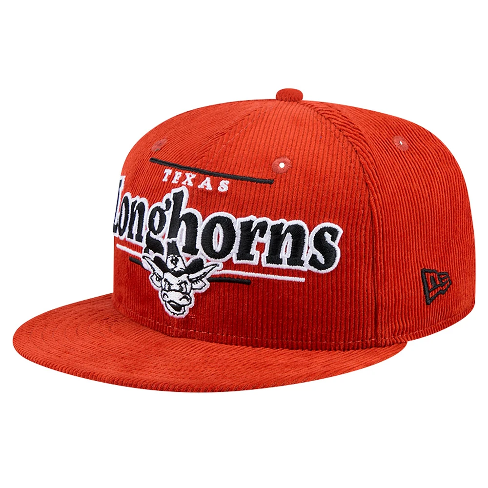 Men's New Era Texas Orange Texas Longhorns Display 9FIFTY Snapback Hat