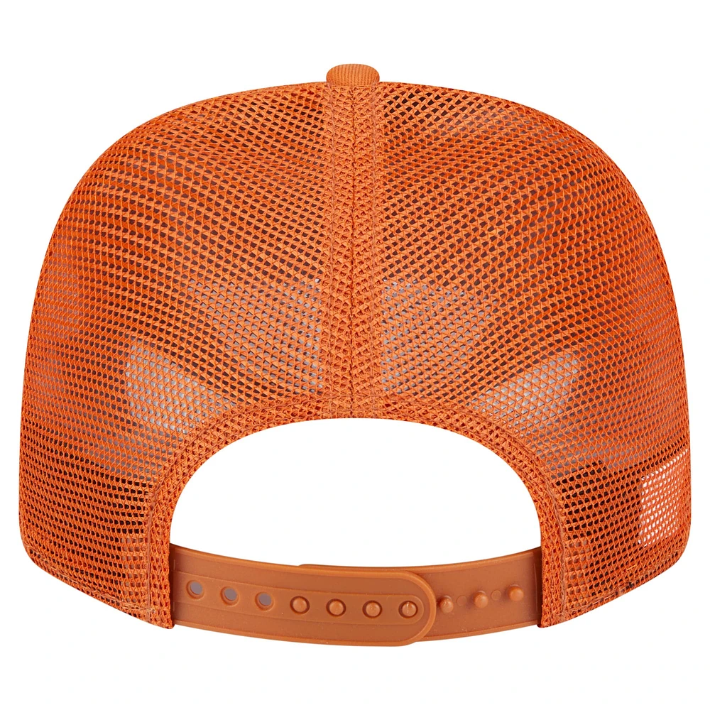 Casquette camionneur extensible à boutons-pression Texas Longhorns Primary 9SEVENTY de New Era pour homme, orange