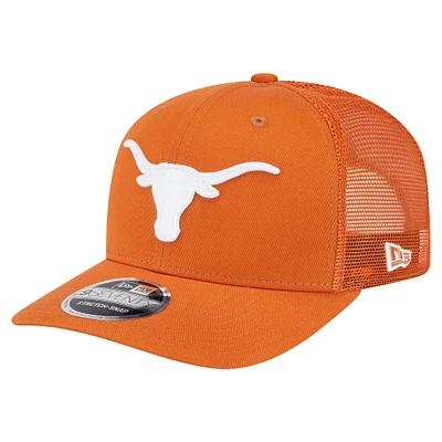 Casquette camionneur extensible à boutons-pression Texas Longhorns Primary 9SEVENTY de New Era pour homme, orange
