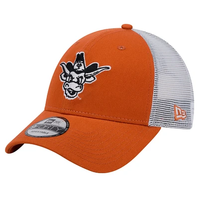 Casquette ajustable Texas Longhorns Trucker 9FORTY de New Era pour homme, orange