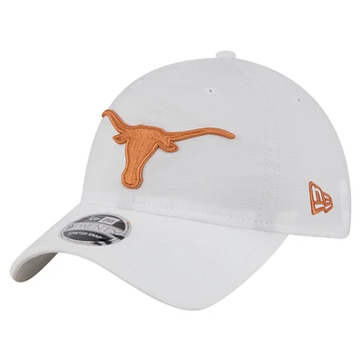 Casquette ajustable New Era Texas Longhorns Active Ripstop 9TWENTY pour homme, blanche