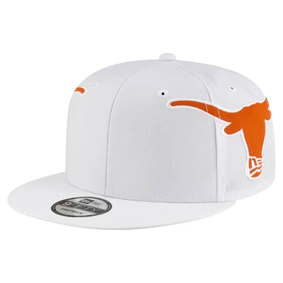 Men's New Era White Texas Longhorns Helmet 9FIFTY Snapback Hat